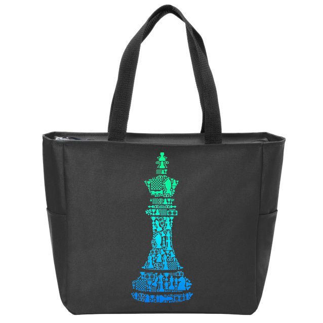 Chess King Zip Tote Bag