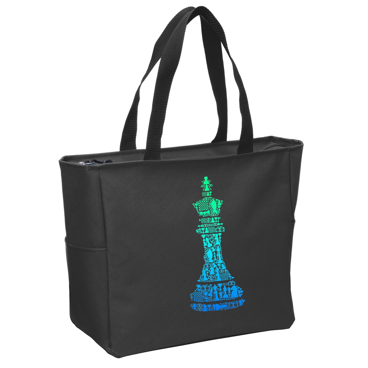 Chess King Zip Tote Bag