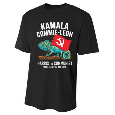 Comrade Kamala Commie Leon Commieleon Communist Harris Performance Sprint T-Shirt