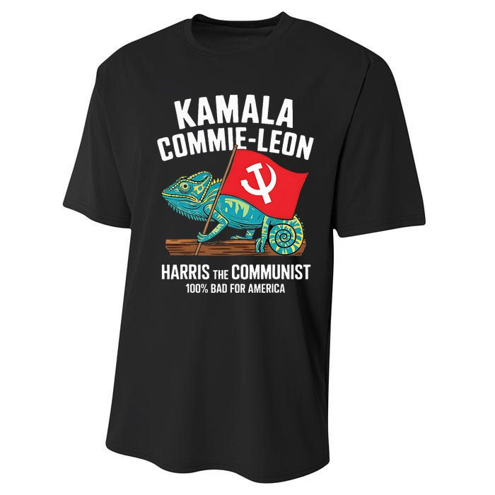 Comrade Kamala Commie Leon Commieleon Communist Harris Performance Sprint T-Shirt