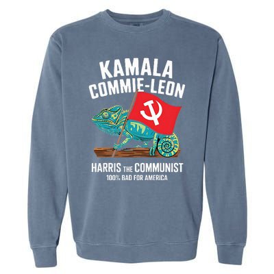 Comrade Kamala Commie Leon Commieleon Communist Harris Garment-Dyed Sweatshirt