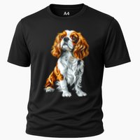 Cavalier King Charles Spaniel Dog Graphic Pet Artwork Cooling Performance Crew T-Shirt