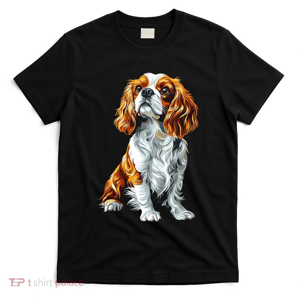 Cavalier King Charles Spaniel Dog Graphic Pet Artwork T-Shirt