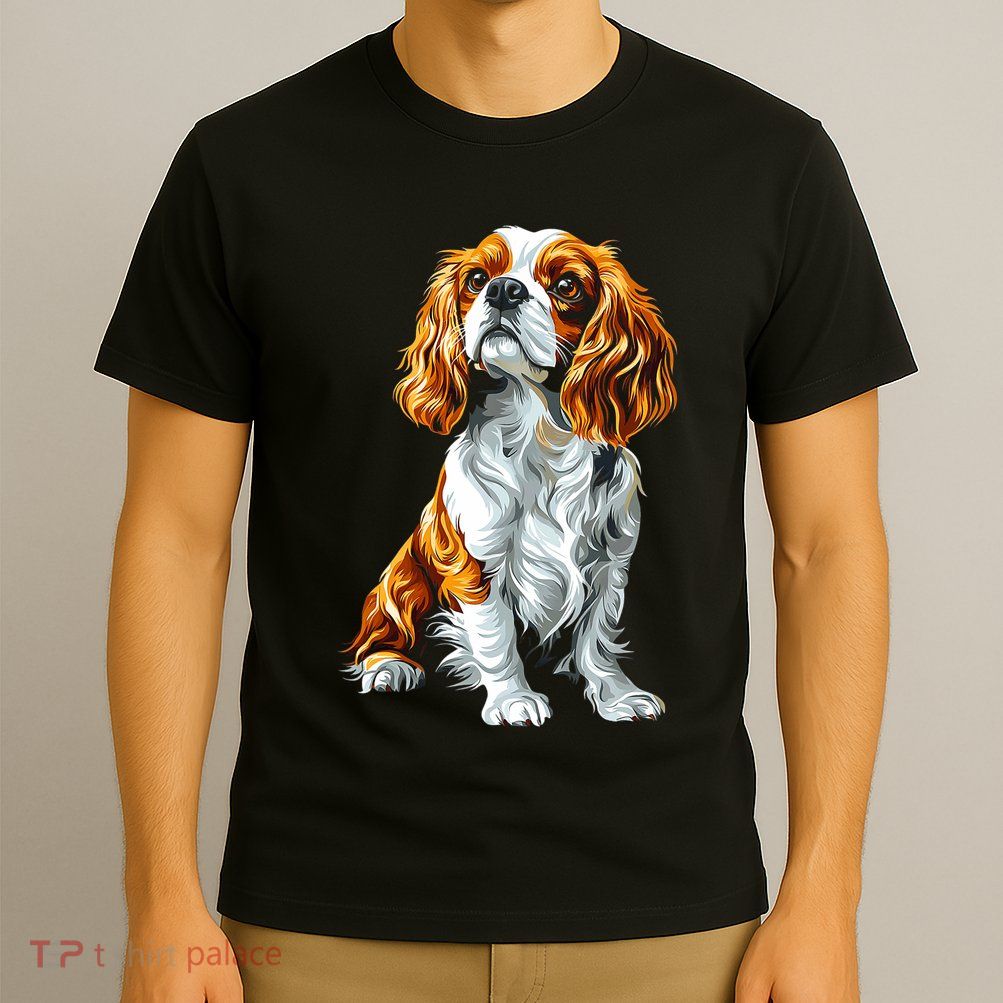 Cavalier King Charles Spaniel Dog Graphic Pet Artwork T-Shirt