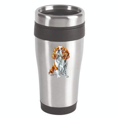 Cavalier King Charles Spaniel Dog Graphic Pet Artwork 16oz Travel Tumbler