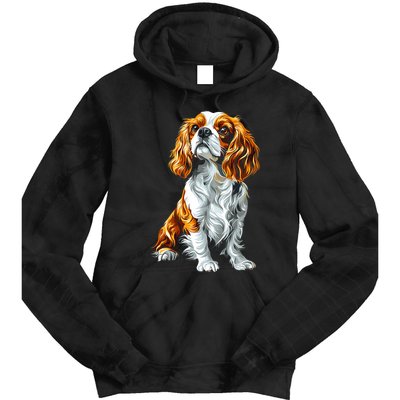 Cavalier King Charles Spaniel Dog Graphic Pet Artwork Tie Dye Hoodie