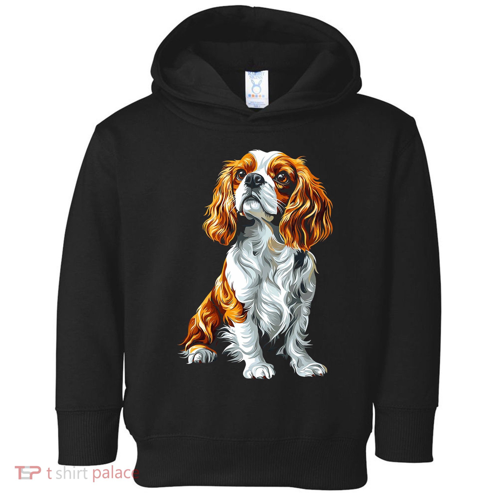 Cavalier King Charles Spaniel Dog Graphic Pet Artwork Toddler Hoodie