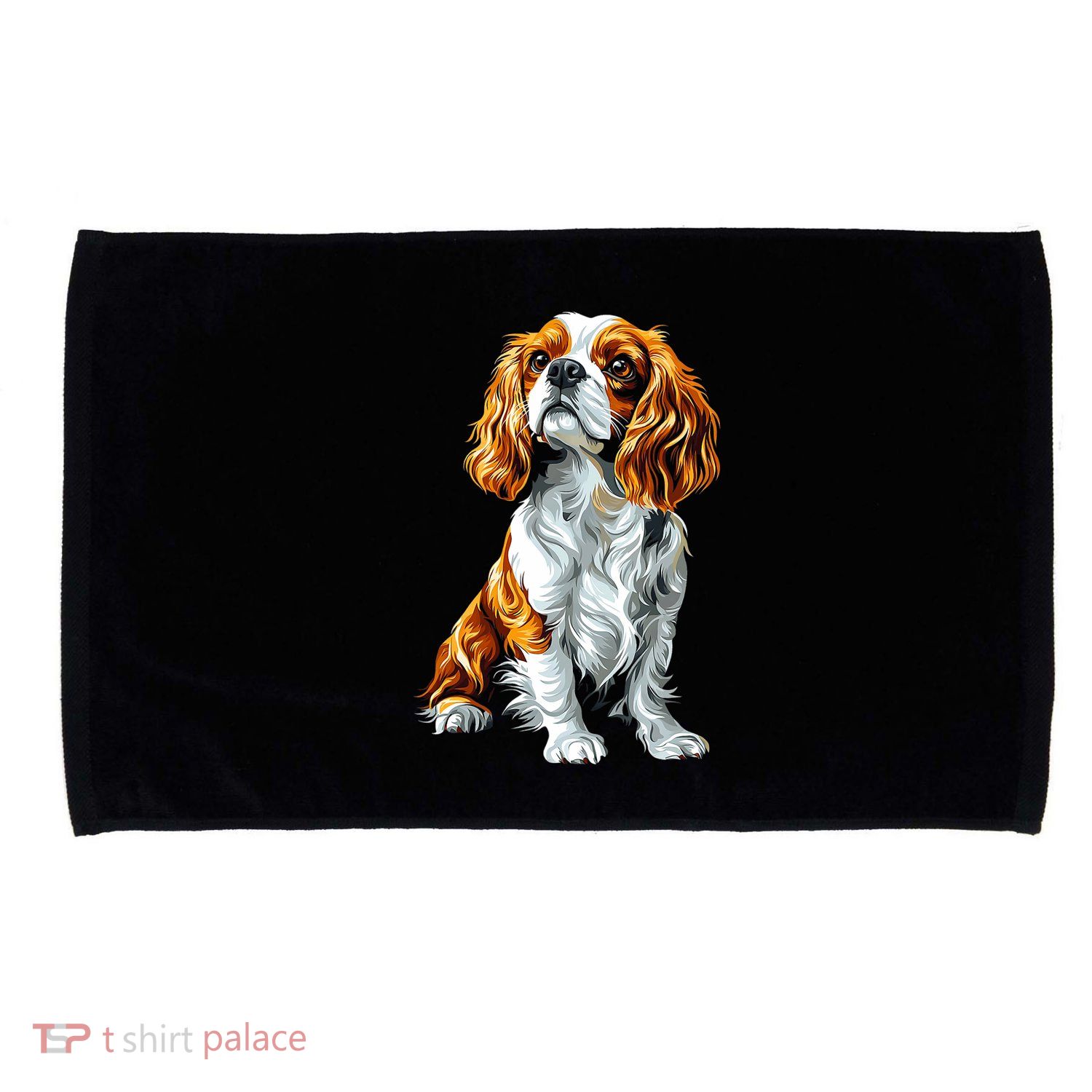 Cavalier King Charles Spaniel Dog Graphic Pet Artwork Microfiber Hand Towel