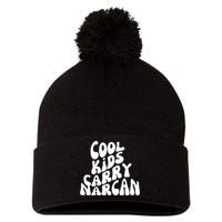 Cool Kids Carry Narcan End Overdose Awareness Pom Pom 12in Knit Beanie