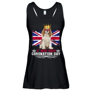 Cavalier King Charles Women & Union Jack Coronation Day Ladies Essential Flowy Tank