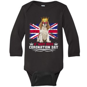 Cavalier King Charles Women & Union Jack Coronation Day Baby Long Sleeve Bodysuit