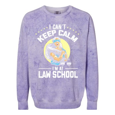 Cant Keep Calm At Law School Future Lawyer Scale Graduation Cute Gift Colorblast Crewneck Sweatshirt