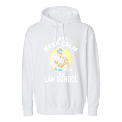 Cant Keep Calm At Law School Future Lawyer Scale Graduation Cute Gift Garment-Dyed Fleece Hoodie