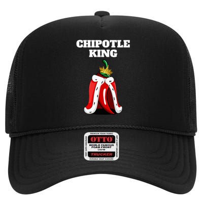 Chipotle King Chipotle Lover Mexican Chipotle High Crown Mesh Back Trucker Hat