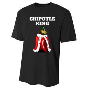 Chipotle King Chipotle Lover Mexican Chipotle Performance Sprint T-Shirt