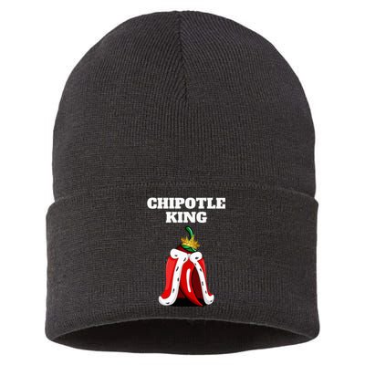 Chipotle King Chipotle Lover Mexican Chipotle Sustainable Knit Beanie