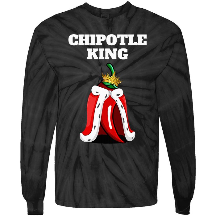 Chipotle King Chipotle Lover Mexican Chipotle Tie-Dye Long Sleeve Shirt