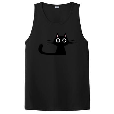 Cutie Kitty Cat Wide Eyed Black Kitten PosiCharge Competitor Tank