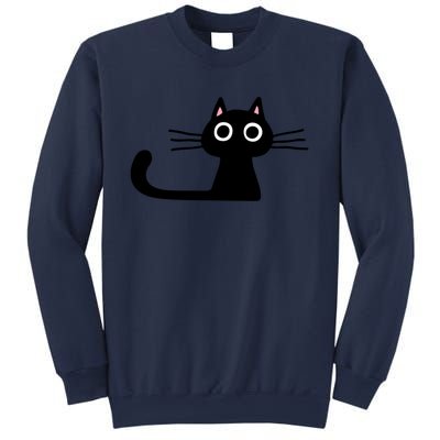 Cutie Kitty Cat Wide Eyed Black Kitten Sweatshirt