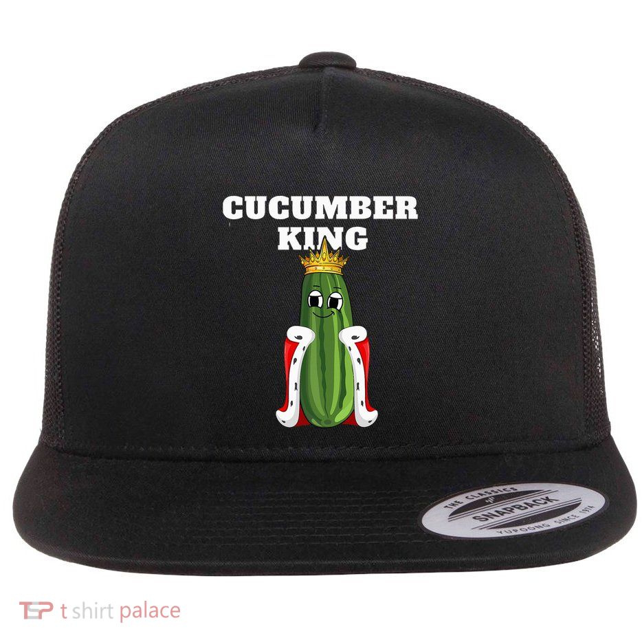 Cucumber King Cucumber Cucumber Flat Bill Trucker Hat