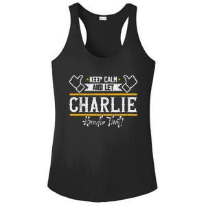 Charlie Keep Calm And Let Charlie Handle That Ladies PosiCharge Competitor Racerback Tank