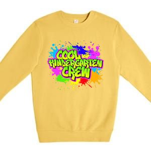 Cool Kindergarten Crew Graphitti Kindergarten Teacher Gift Premium Crewneck Sweatshirt