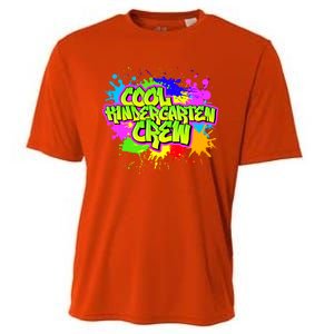 Cool Kindergarten Crew Graphitti Kindergarten Teacher Gift Cooling Performance Crew T-Shirt