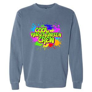 Cool Kindergarten Crew Graphitti Kindergarten Teacher Gift Garment-Dyed Sweatshirt