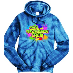 Cool Kindergarten Crew Graphitti Kindergarten Teacher Gift Tie Dye Hoodie