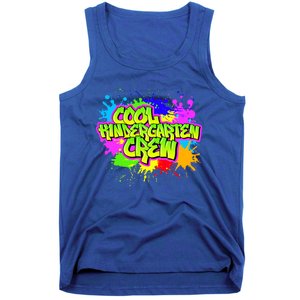 Cool Kindergarten Crew Graphitti Kindergarten Teacher Gift Tank Top