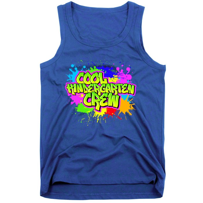 Cool Kindergarten Crew Graphitti Kindergarten Teacher Gift Tank Top