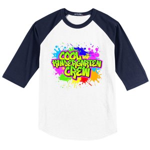 Cool Kindergarten Crew Graphitti Kindergarten Teacher Gift Baseball Sleeve Shirt