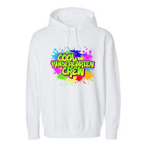 Cool Kindergarten Crew Graphitti Kindergarten Teacher Gift Garment-Dyed Fleece Hoodie