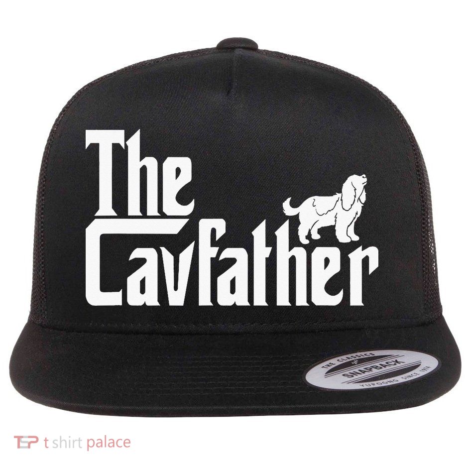 Cavalier King Charles Spaniel Ruby Gifts Father Flat Bill Trucker Hat