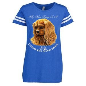 Cavalier King Charles Spaniel Ruby Cavalier King Charles Cool Gift Enza Ladies Jersey Football T-Shirt