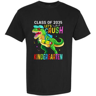 Crush Kindergarten class 2035 back to school dinosaur Garment-Dyed Heavyweight T-Shirt