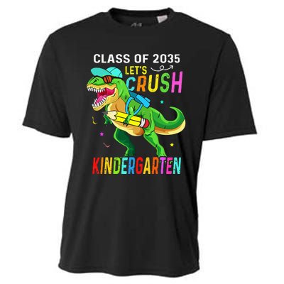 Crush Kindergarten class 2035 back to school dinosaur Cooling Performance Crew T-Shirt