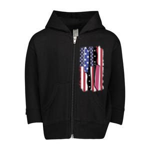 Chef Knife Cooking Kitchen American Flag Cute Gift Toddler Zip Fleece Hoodie