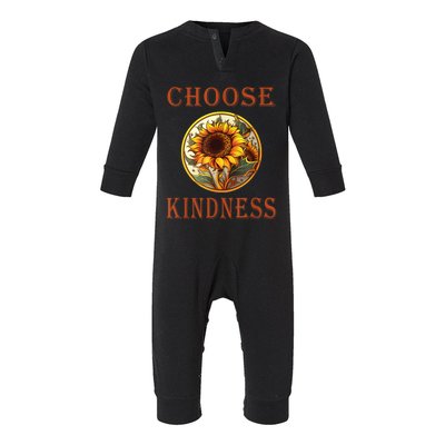 Choose Kindness Colorful Sunflower Infant Fleece One Piece