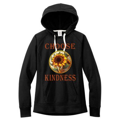 Choose Kindness Colorful Sunflower Women's Fleece Hoodie