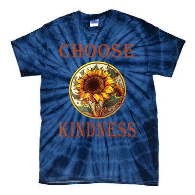 Choose Kindness Colorful Sunflower Tie-Dye T-Shirt