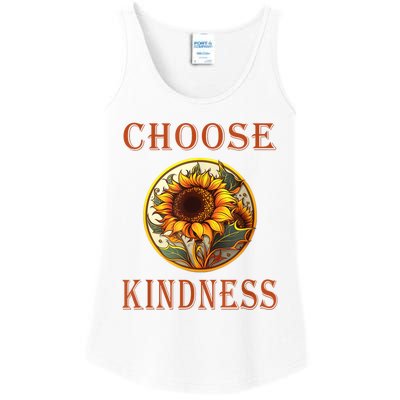 Choose Kindness Colorful Sunflower Ladies Essential Tank