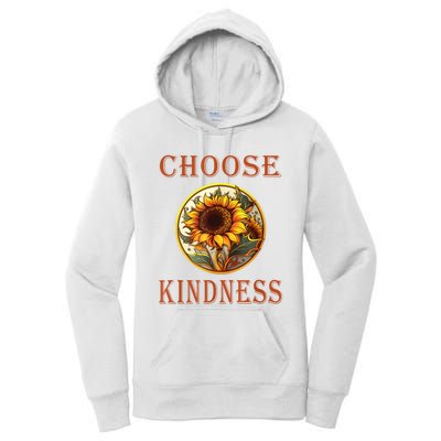 Choose Kindness Colorful Sunflower Women's Pullover Hoodie