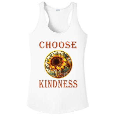 Choose Kindness Colorful Sunflower Ladies PosiCharge Competitor Racerback Tank