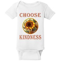 Choose Kindness Colorful Sunflower Baby Bodysuit