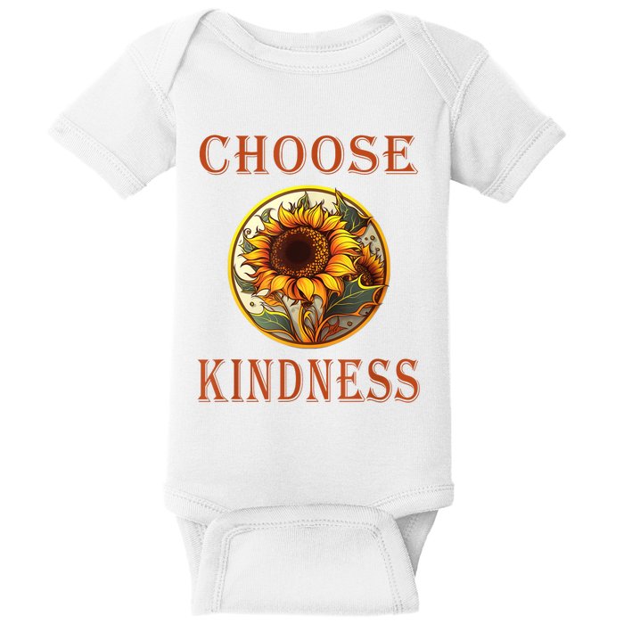 Choose Kindness Colorful Sunflower Baby Bodysuit