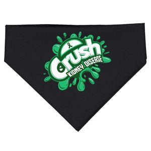 Crush Kidney Disease Grafiti Kidney Disease Awareness USA-Made Doggie Bandana