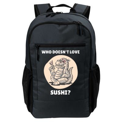 Cute Kawaii Dinosaur Who Doesnt Love Sushi? Dinosaur Lover Gift Daily Commute Backpack