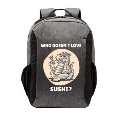 Cute Kawaii Dinosaur Who Doesnt Love Sushi? Dinosaur Lover Gift Vector Backpack