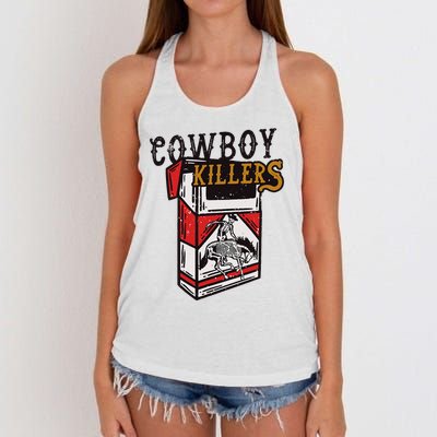 Cowboy Killers Design Women's Knotted Racerback Tank